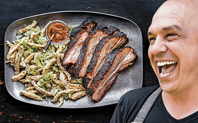 Michael Symon’s Recipe for Cleveland-Style Smoked Pork Belly Featured by Daily Beast