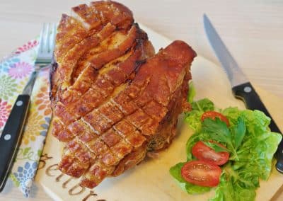 Bertman Boneless Pork with Pretzel Crust and Honey Mustard
