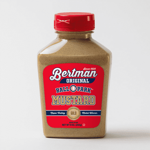 1 Case (12 ea) 9 oz. Bertman Original Ball Park Mustard